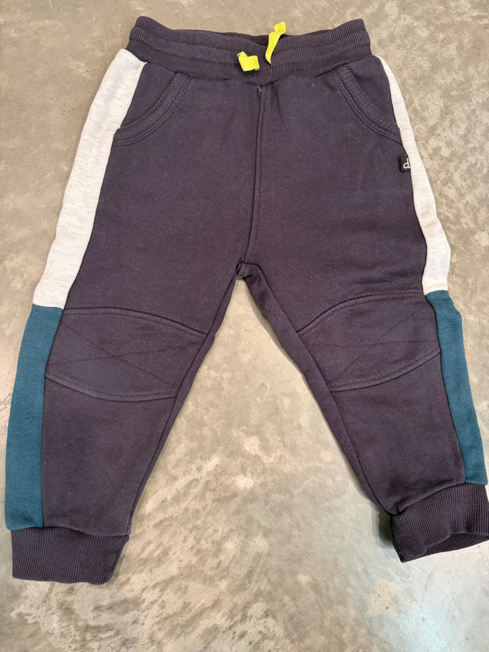 deux par deux Little Boy “Surf In Silver Sand Colour Block Joggers”